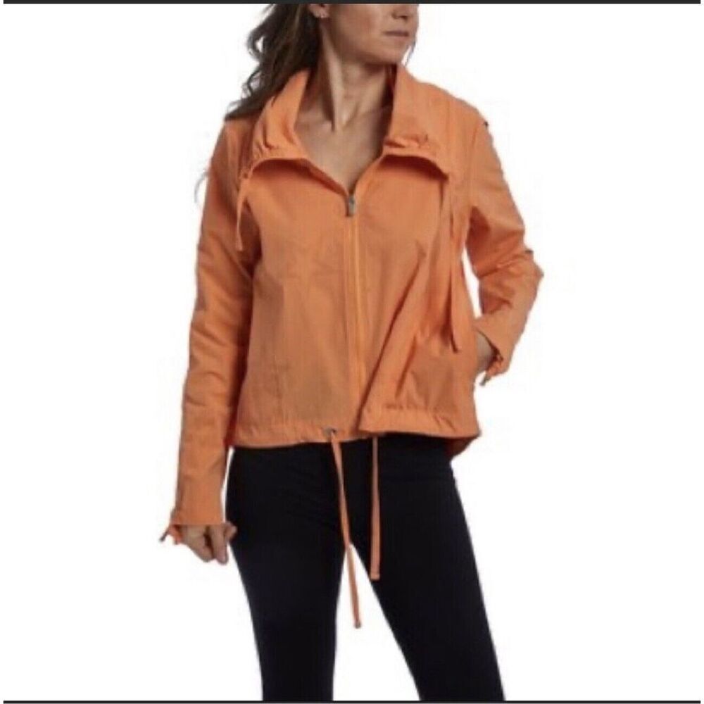 Nanette Lepore Coral Star Laser Cut Winbreaker Jacket Sz M Gorpcore, Beach